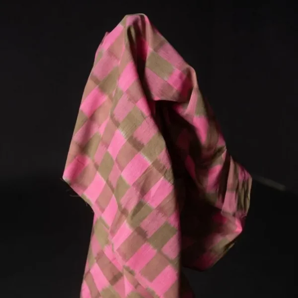 Pink Indian Ikat bavlna